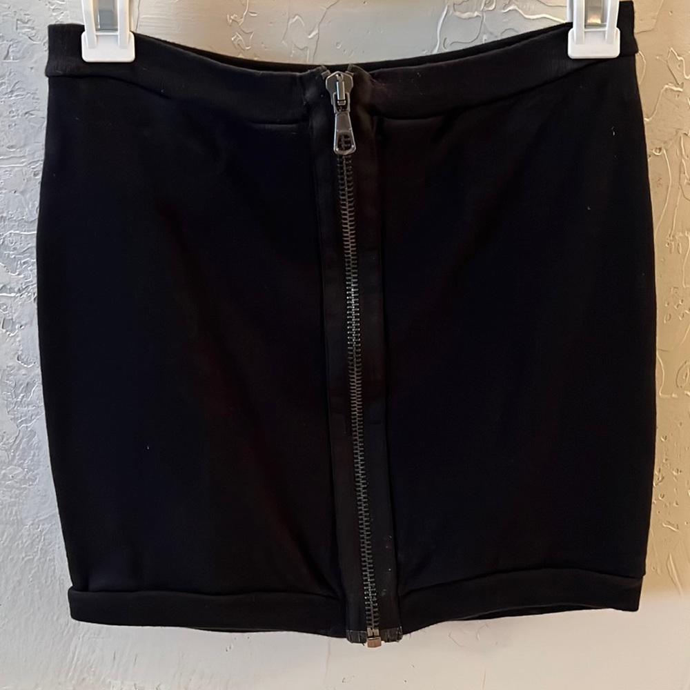 Black mini skirt